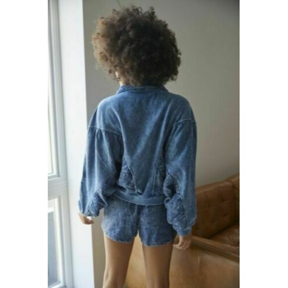 Out From Under Urban Outfitters Phoenix Quilted Half-Zip Sweatshirt Top L 226637 - Picture 2 of 7